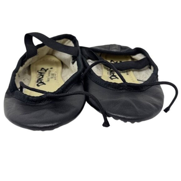 Danshuz Child Split Sole Leather Ballet Shoes Black Size 7M - Picture 2 of 6